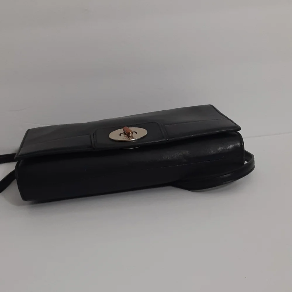 Kate Spade black leather crossbody bag